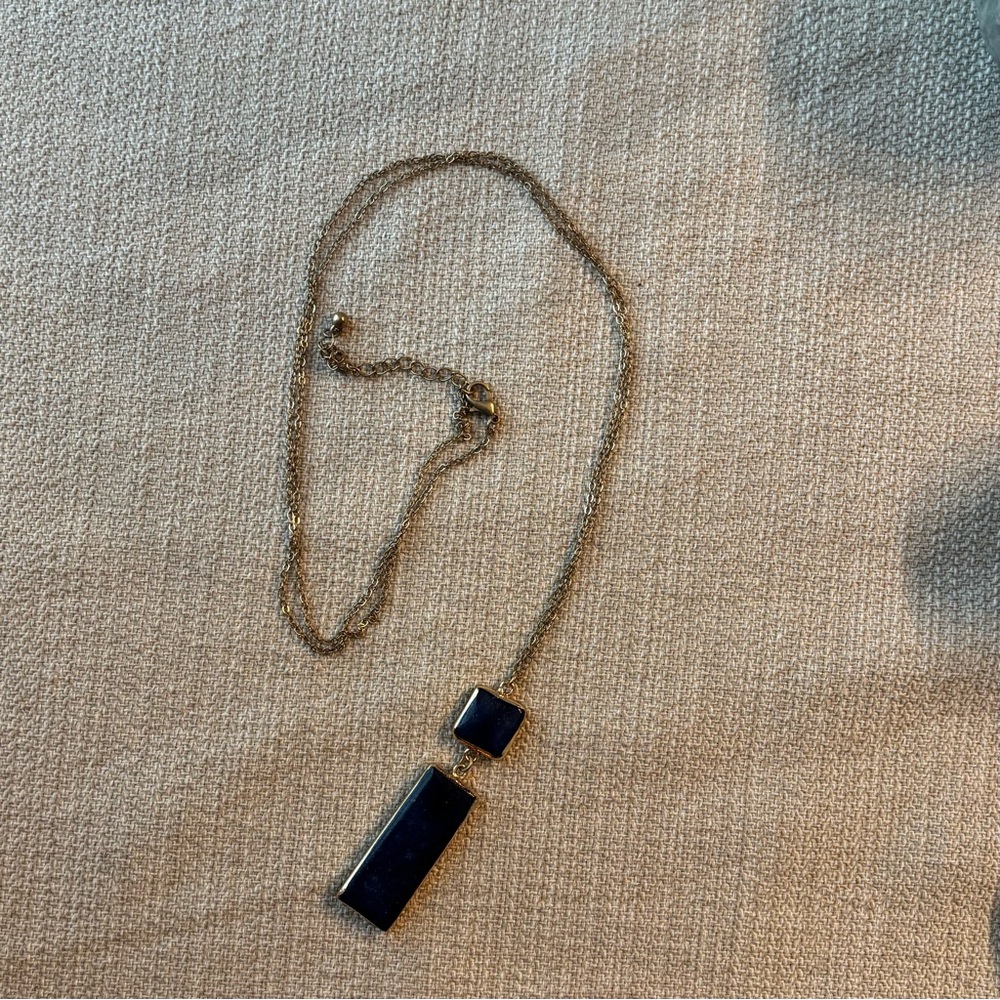 Marlyn Schiff Gold and Blue Pendant Necklace - NWOT